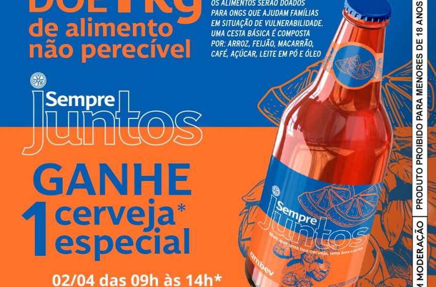 AÇÃO ENTRE PREFEITURA E AMBEV ARRECADARÁ ALIMENTOS NESTE SÁBADO 