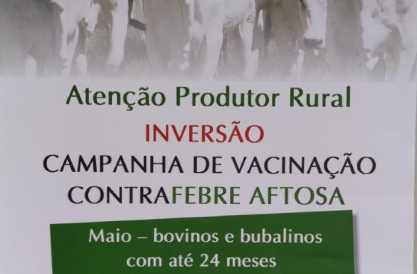 PRODUTORES RURAIS DE JAGUARIÚNA JÁ PODEM VACINAR REBANHOS CONTRA FEBRE AFTOSA
