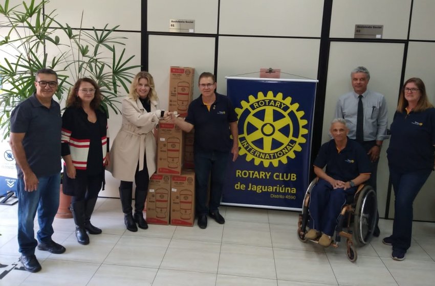 ASSISTÊNCIA SOCIAL DE JAGUARIÚNA RECEBE DOAÇÃO DE FILTROS DE ÁGUA DO ROTARY CLUB