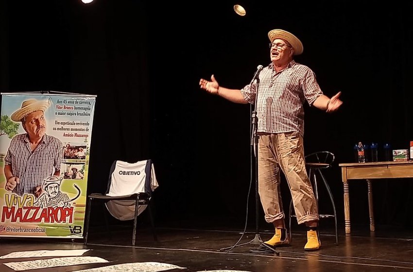 DOMINGO TEM ESPETÁCULO “VIVA MAZZAROPI” NO TEATRO DE JAGUARIÚNA