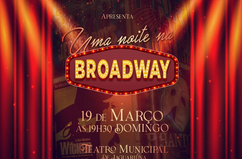 DOMINGO TEM O ESPETÁCULO ‘UMA NOITE NA BROADWAY’ NO TEATRO MUNICIPAL