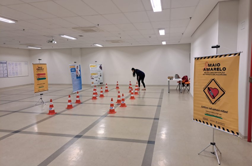 MAIO AMARELO: MOBILIDADE URBANA FAZ AÇÃO DE ORIENTAÇÃO EM EMPRESAS DE JAGUARIÚNA 