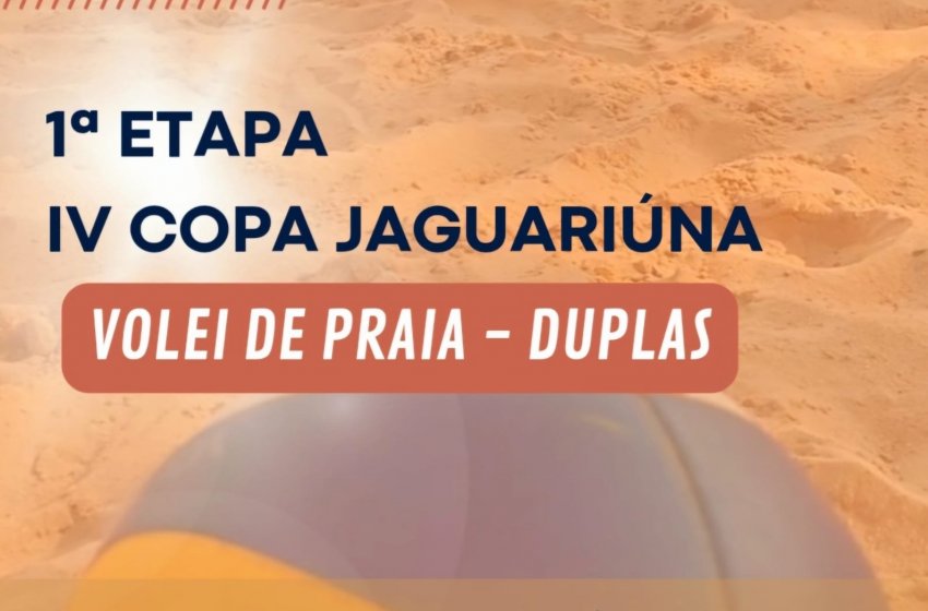 PRIMEIRA ETAPA DA IV COPA JAGUARIÚNA DE VOLEI DE PRAIA DEFINE OS CAMPEÕES NAS DUPLAS 