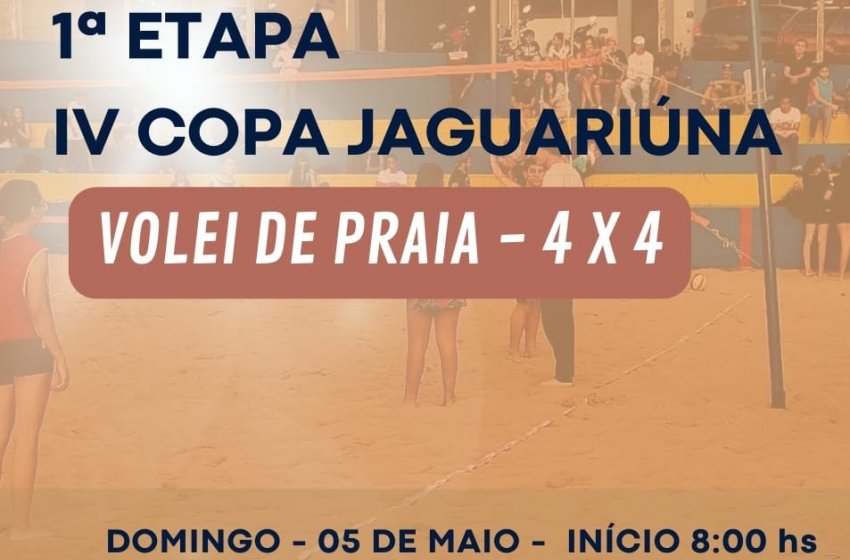 1ª ETAPA DA IV COPA JAGUARIÚNA DE VOLEI DE PRAIA DEFINE OS CAMPEÕES NOS QUARTETOS