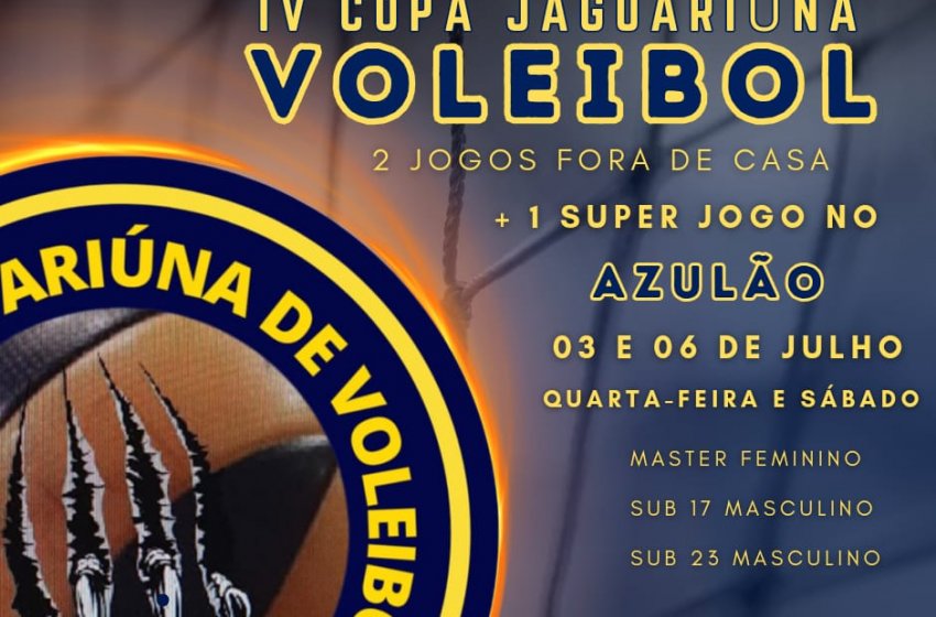 VOLEIBOL TEM TRÊS JOGOS PELA 4ª COPA JAGUARIÚNA NESTA SEMANA