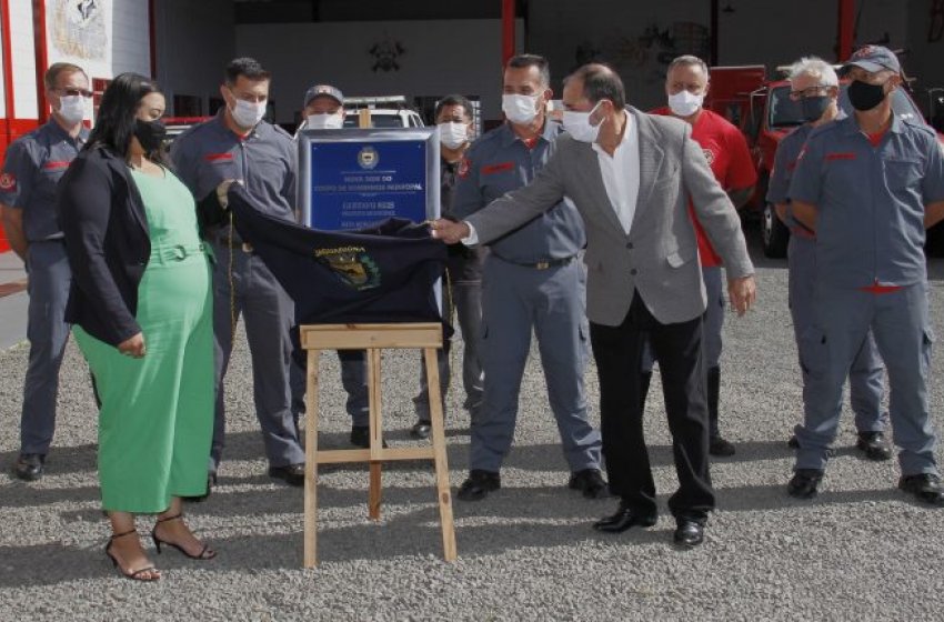 NOVA SEDE DA DEFESA CIVIL E DO CORPO DE BOMBEIROS DE JAGUARIÚNA É INAUGURADA