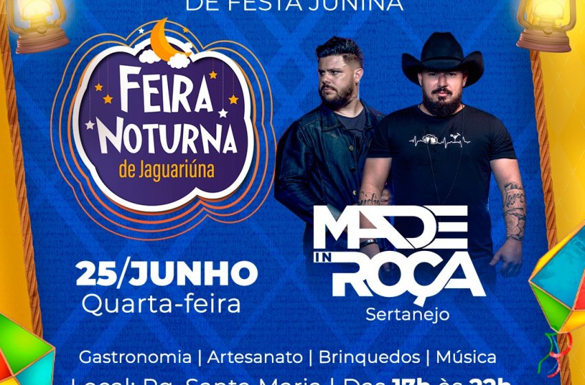 FEIRA NOTURNA TEM EDIÇÃO ESPECIAL DE FESTA JUNINA NO PARQUE SANTA MARIA