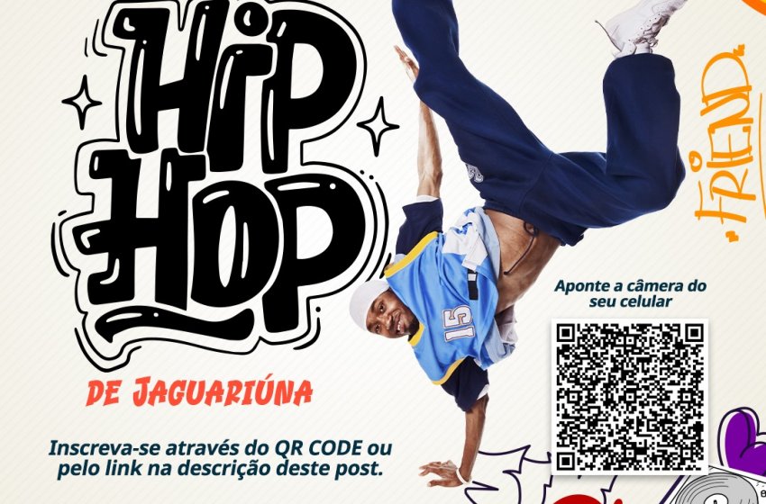 PREFEITURA DE JAGUARIÚNA ABRE INSCRIÇÕES PARA O DESAFIO AGITA HIP HOP