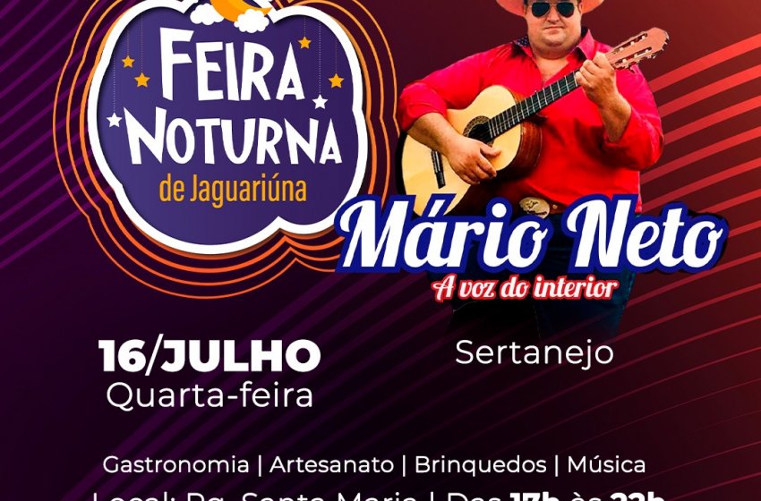 PARQUE SANTA MARIA RECEBE FEIRA NOTURNA HOJE À NOITE 