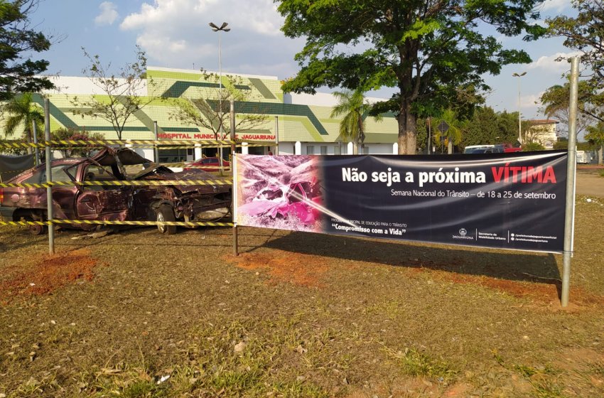 PREFEITURA DE JAGUARIÚNA INICIA CAMPANHA NA SEMANA NACIONAL DE TRÂNSITO